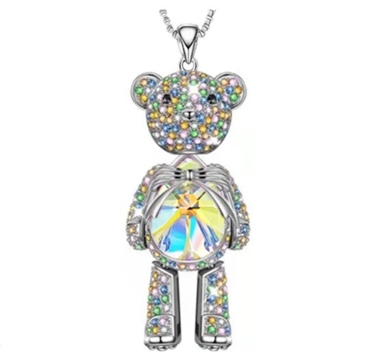 Win 1 of 4 CRYSTAL Bear Necklaces