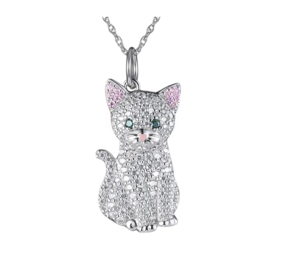 Win 1 of 2 CRYSTAL Cat Necklaces