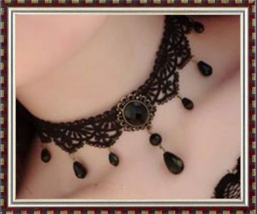 CRYSTAL Gothic Lace Necklace Style #1