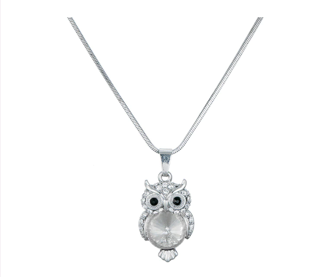CRYSTAL Owl Necklace