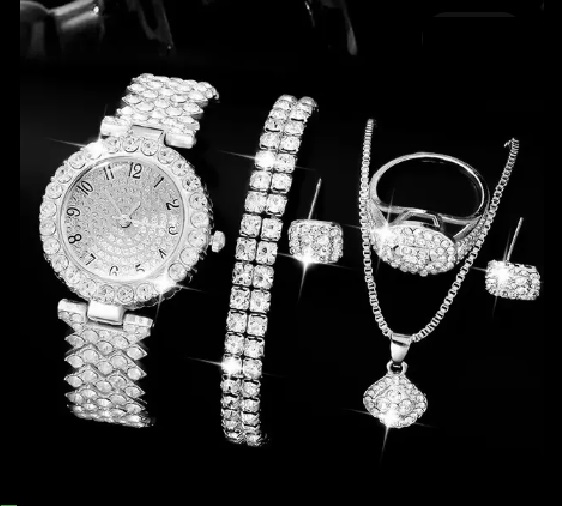 CRYSTAL Watch & CRYSTAL Jewellery Set