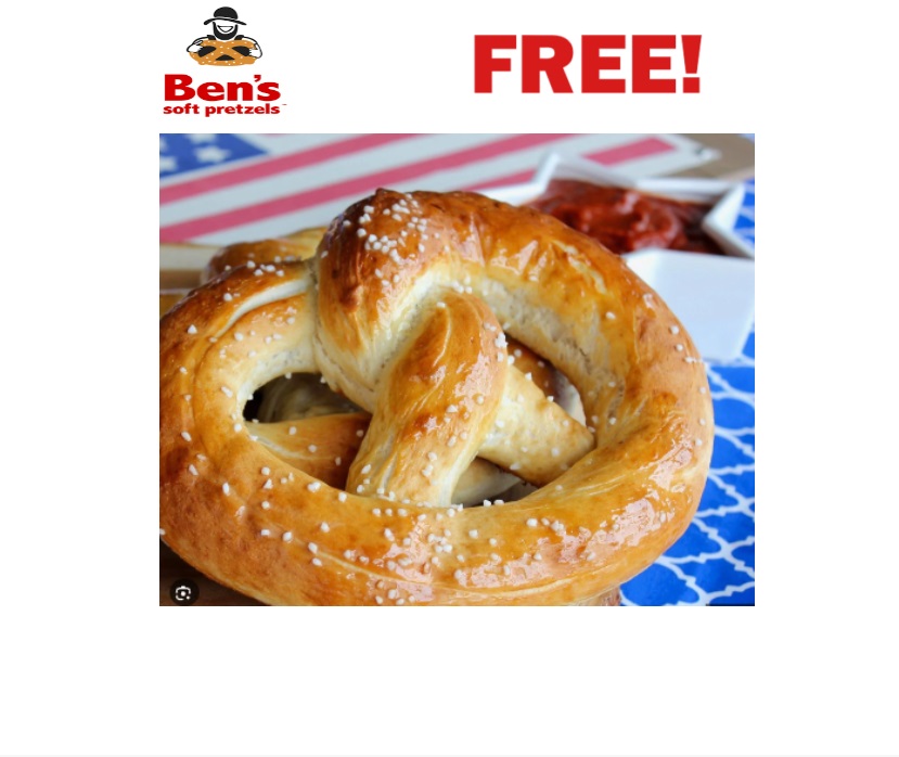 FREE Pretzel at Ben’s Soft Pretzels! TODAY ONLY!