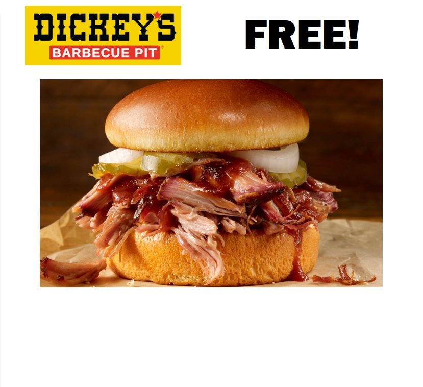 FREE Pulled Pork Sandwich at Dickey’s BBQ Pit