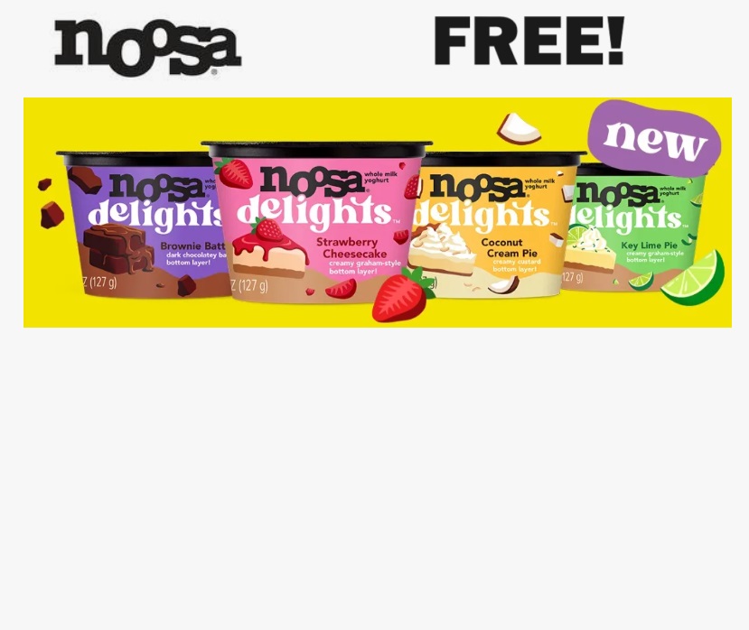 2 FREE  Noosa Delights Yogurts