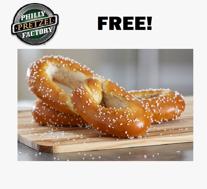 FREE Pretzel at Philly Pretzel Factory! TODAY ONLY! 