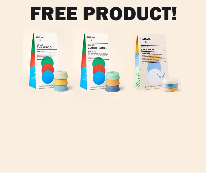 FREE Solid Shampoo, Solid Conditioner & Solid Body Wash