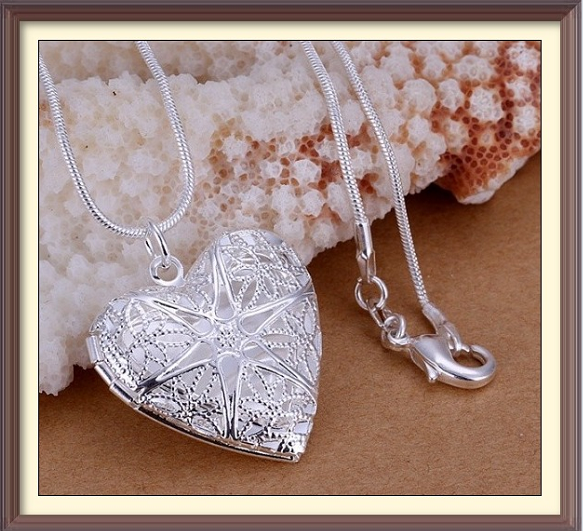 Win 1 of 12 SILVER Plated Heart Locket Necklaces