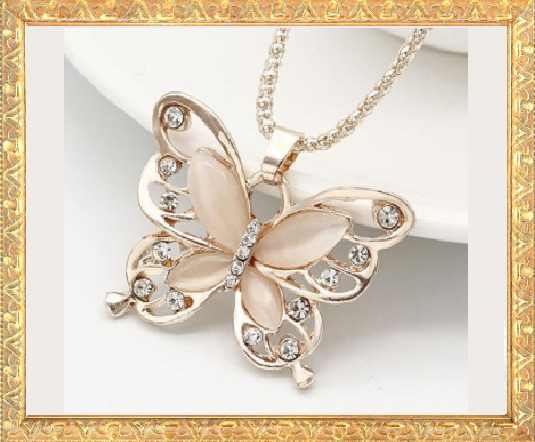 Win 1 of 6 CRYSTAL Butterfly Necklaces