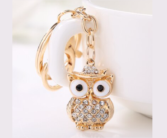 Win 1 of 4 CRYSTAL Owl Keychains