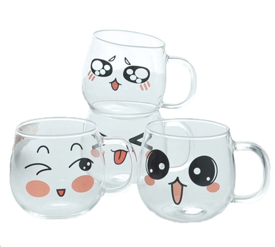 Win 1 of 3 Cute Face Glass Cups