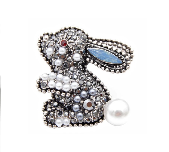 Win 1 of 5 CRYSTAL Rabbit Brooches