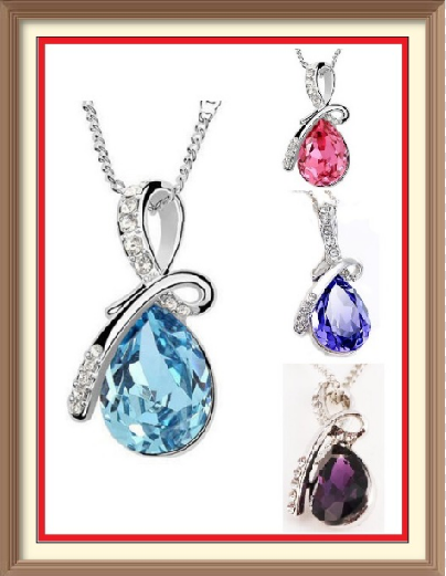 Win 1 of 50 Silver Plated Crystal Drop Necklaces